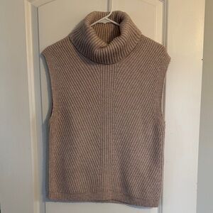 Express Sleeveless Cowl Neck Sweater Vest - Tan